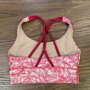 Lululemon Pink Floral Sports Bra